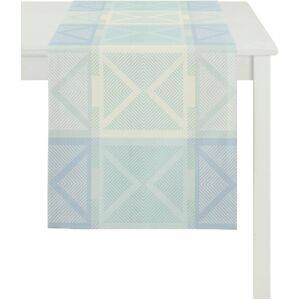 Apelt Tischläufer »VERONA, LOFT STYLE, Jacquard«, (1 St.) blau/hellblau/natur  B/L: 44 cm x 140 cm