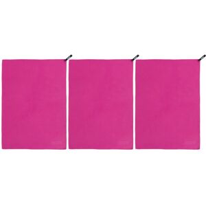 KOOR Badetuch »Silva Magenta 3er-Pack«, (3 St.) pink