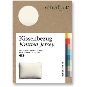 Schlafgut Kissenbezug »Knitted Jersey aus Bio-Baumwolle mit Elasthan,... Yellow Light  B/L: 60 cm x 80 cm