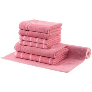 Egeria Handtuch Set »LINE«, (7 St., 4 Handtücher 50x100 cm-2 Duschtücher... rosé