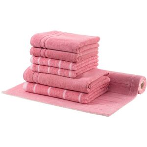 Egeria Handtuch Set »LINE«, (Set, 7 St., 4 Handtücher 50x100 cm-2 Duschtücher... rosé