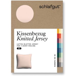 Schlafgut Kissenbezug »Knitted Jersey aus Bio-Baumwolle mit Elasthan,... Red Light  B/L: 40 cm x 40 cm