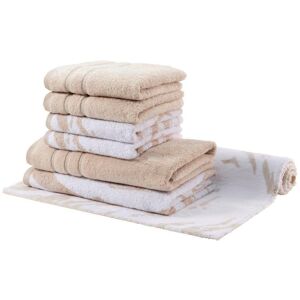 Egeria Handtuch Set »MARBLE«, (7 St., 4 Handtücher 50x100 cm-2 Duschtücher... beige