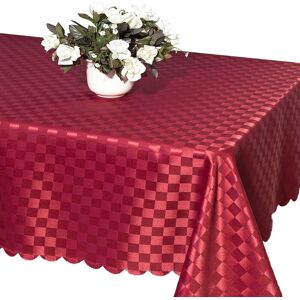 Delindo Lifestyle Tischdecke »KARO allover«, Jacquardgewebe, 150 g/m² rot  B/L: 130 cm x 160 cm