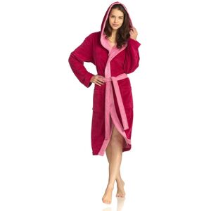 Vossen Unisex-Bademantel »Poppy«, (1 St.), für Damen & Herren, mit farblich... cranberry  M