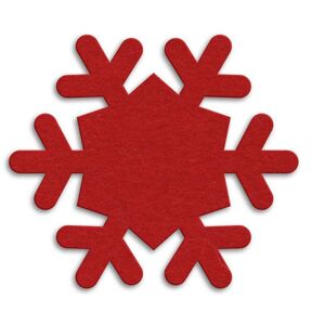 Wall-Art Tischdecke »Runde Filzdecke Schneeflocken«, (1 St.), Festliche Deko rot Größe B: 99 cm