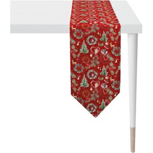 Apelt Tischband »9528 WINTERWELT, Weihnachtsdeko, Weihnachten«, (1 St.),... rot/grün/bunt Größe B/L: 32 cm x 175 cm