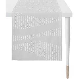 Apelt Tischläufer »Vinka, LOFT STYLE, Jacquard«, (1 St.) grau/weiss Größe B/L: 46 cm x 140 cm