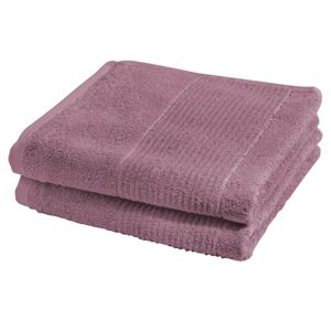 fleuresse Handtücher »2828«, (2 St.), hochwertig und unifarben rosé Größe