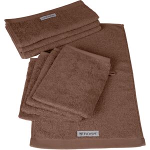 ROSS Handtuch »Sinfonie«, (Set, 8 St., 4 Waschhandschuhe (16x21 cm)-4... taupe Größe