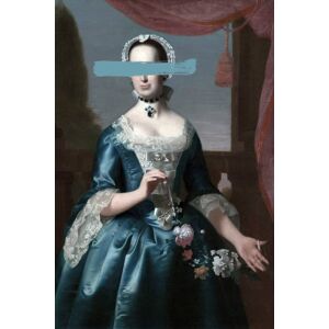 queence Acrylglasbild »Frau« blau Größe