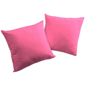 Wirth Dekokissen »Janine«, Kissenhülle ohne Füllung, 2 Stück pink + gemustert-unifarben Größe B/L: 50 cm x 50 cm