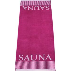 Schiesser Saunatuch »Rom«, (1 St.), Sauna-Aufschrift fuchsia-weiss Größe