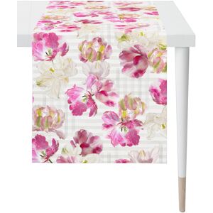 Apelt Tischläufer »6405 SPRINGTIME, Frühjahrsdeko, Frühling«, (1 St.),... weiss/rosa/natur Größe B/L: 48 cm x 140 cm