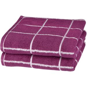 ROSS Handtücher »Cashmere Überkaro«, (2 St.), in modischen Farben fuchsia Größe