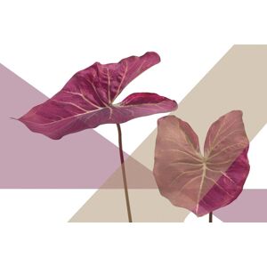 queence Acrylglasbild »Blätter« lila Größe