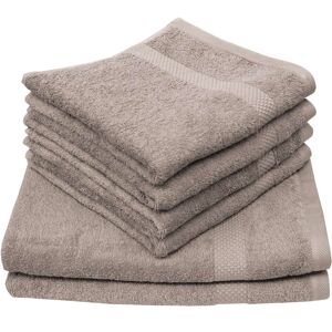 Dyckhoff Handtuch Set »Planet«, (Set, 6 St., 4 Handtücher (50x100 cm)-2... taupe Größe