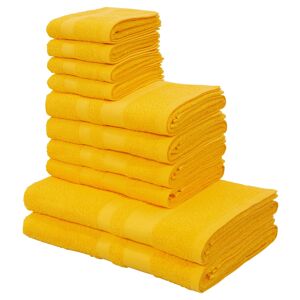 my home Handtuch Set »Vanessa, Duschtücher 70x140, Handtücher 50x100,... gelb Größe