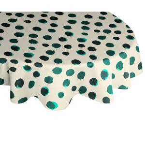Adam Tischdecke »Dots«, nachhaltig aus Bio-Baumwolle,Made in Germany natur/dunkelgrün Größe B/L: 220 cm x 145 cm