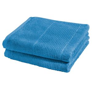 fleuresse Handtücher »2828«, (2 St.), hochwertig und unifarben azur-blau Größe