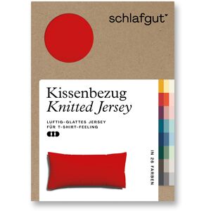 Schlafgut Kissenbezug »Knitted Jersey aus Bio-Baumwolle mit Elasthan,... Red Deep Größe B/L: 40 cm x 80 cm