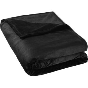 tectake Kuscheldecke Polyester - 220 x 240 cm, schwarz