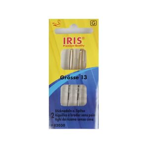 Iris - Sticknadeln, 2 Pezzi, Silber