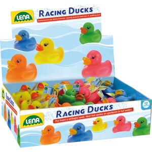 LENA Bade Ente Racing Ducks 6 cm (36) - 36er Set