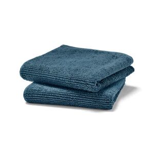 2 Premium-Handtücher - Tchibo - Blau Baumwolle 2x  unisex