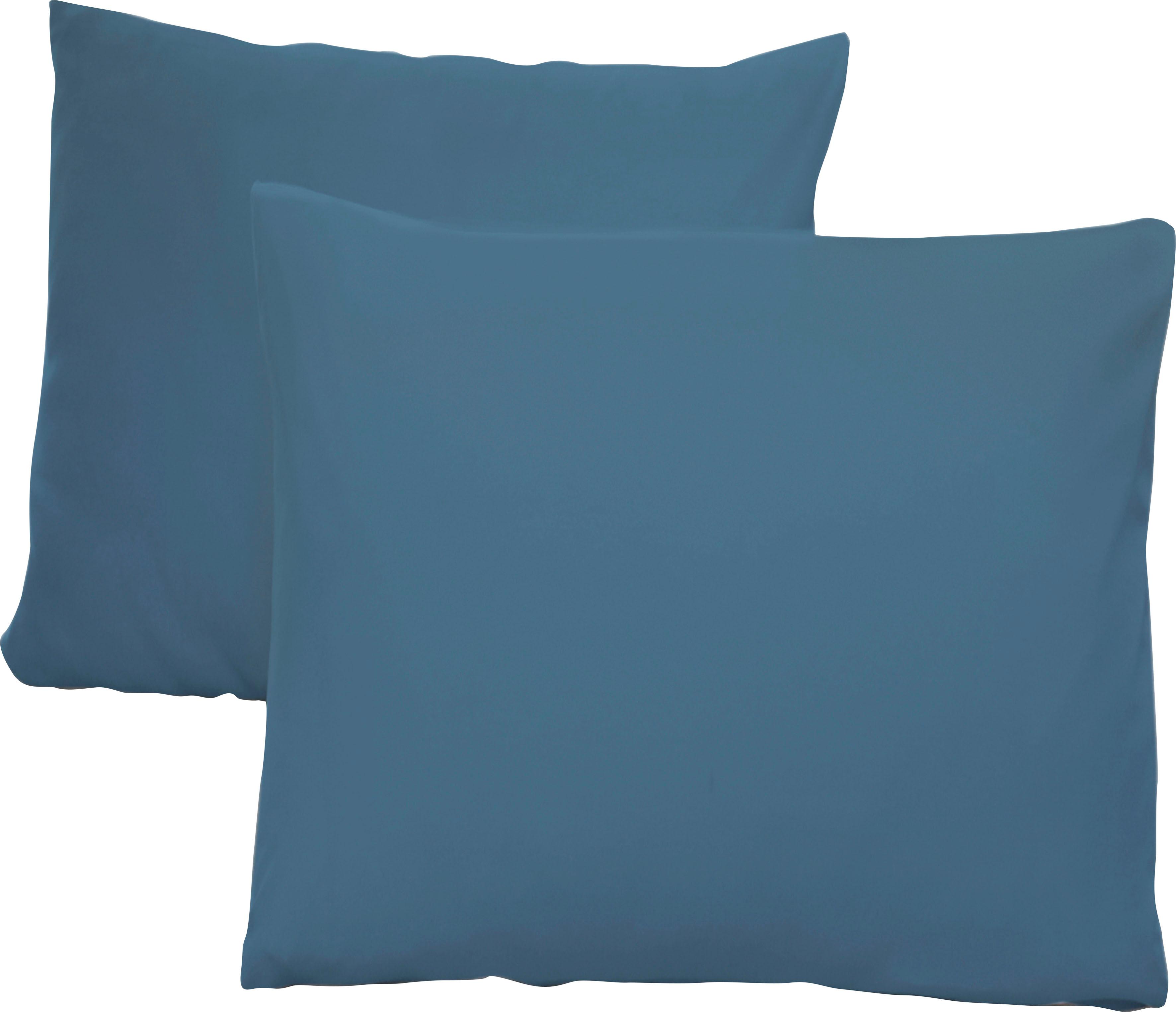 Schlafgut Kissenbezug »Jersey«, (2 St.), mit Aloe Vera Ausrüstung blau  2x 80x80 cm