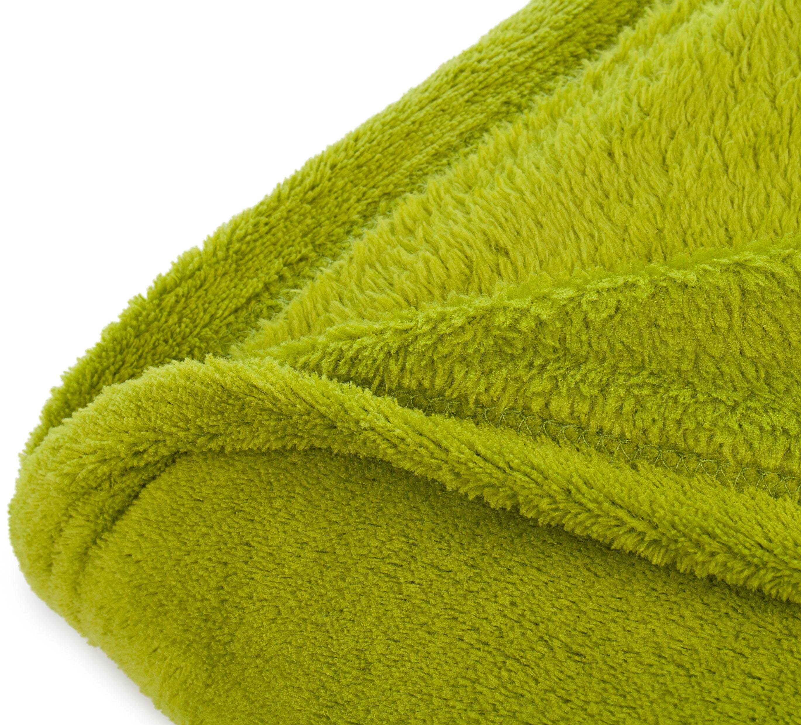 Gözze Plaid »Color«, in schlichten Unifarben grün  150x200 cm