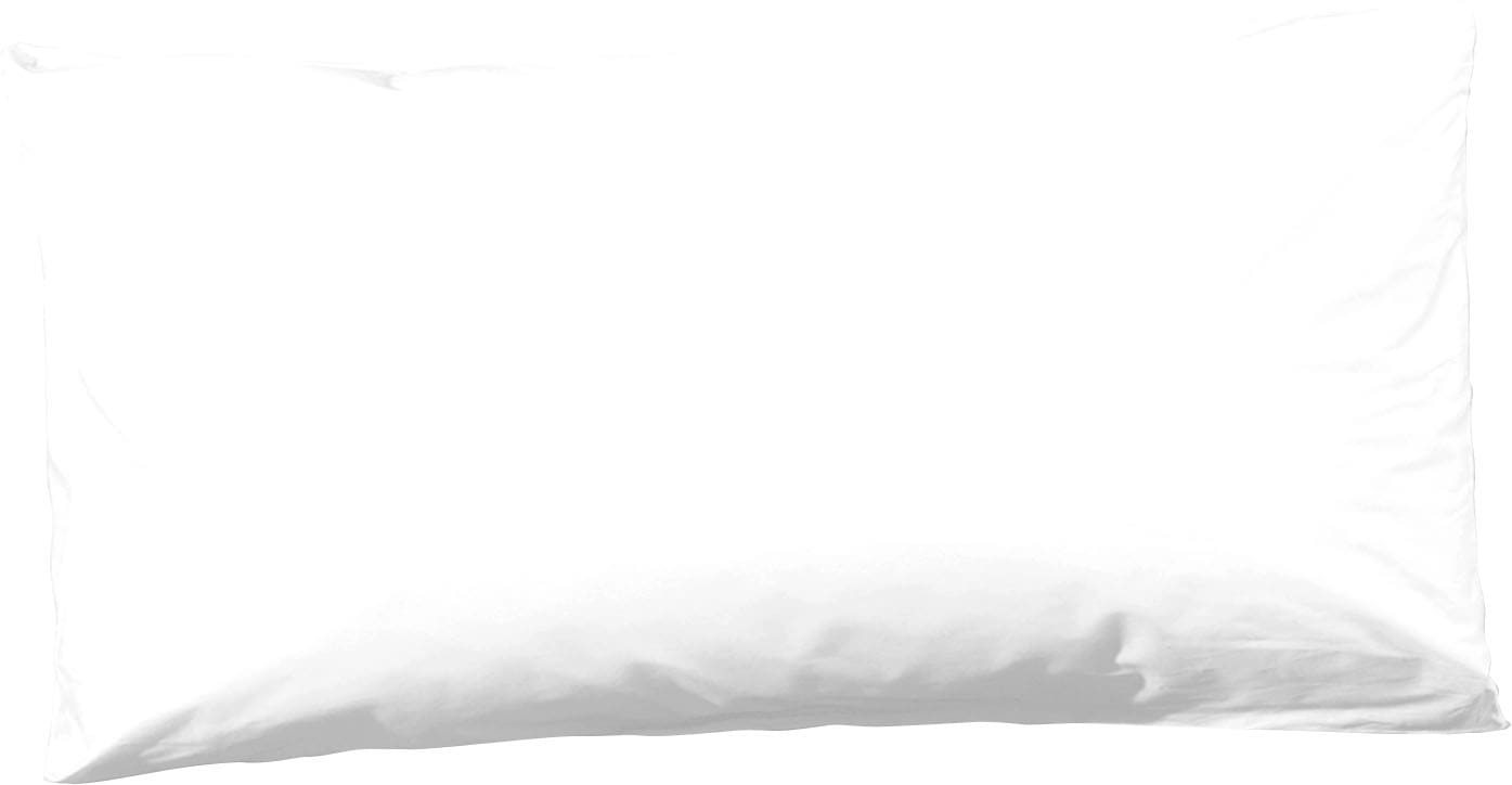 hip Kissenhülle »Uni D«, (1 St., 1 40x80 cm Kissenhülle), 100% Baumwolle/ Satin weiss  1x 80x40 cm