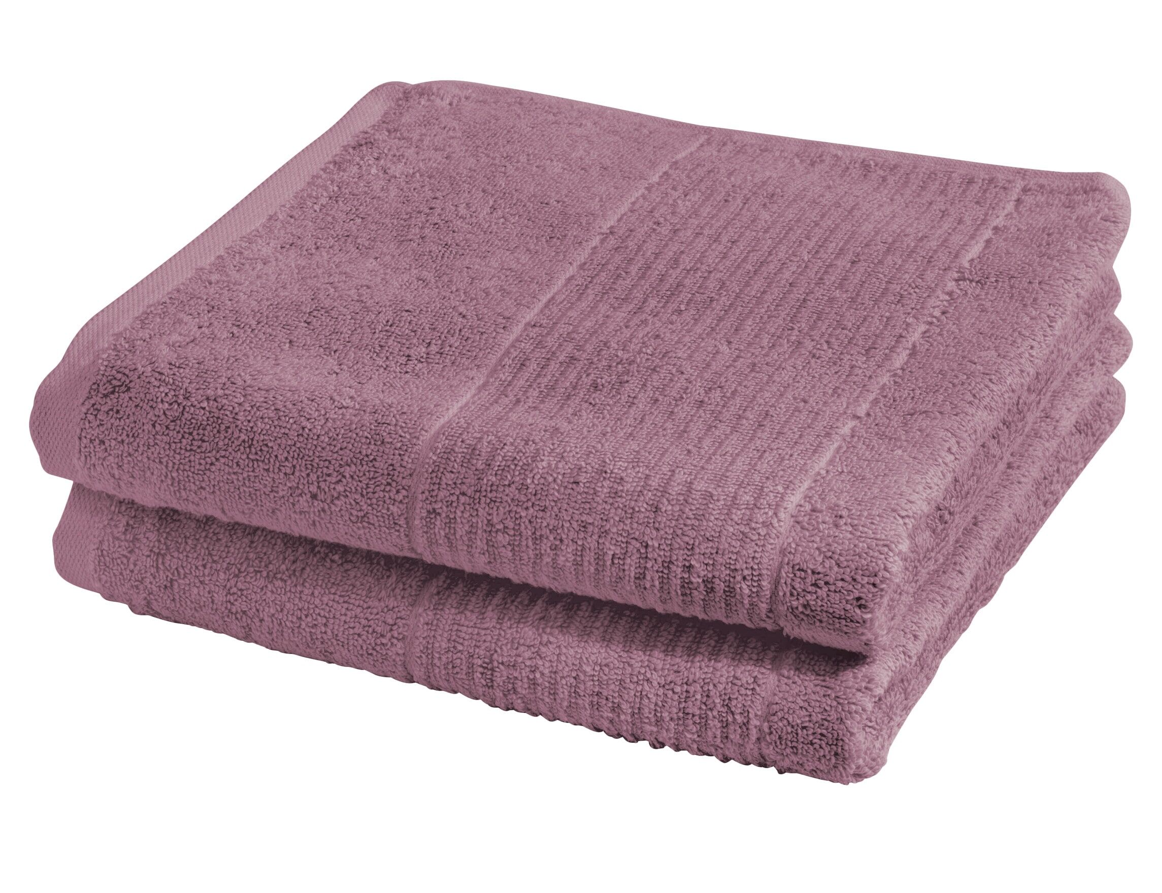 fleuresse Handtücher »2828«, (2 St.), hochwertig und unifarben rosa