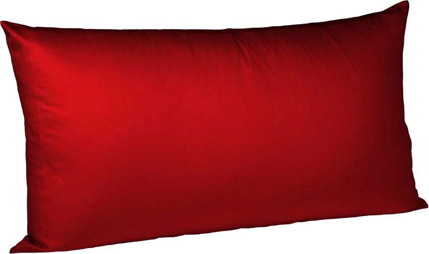 fleuresse Kissenbezug »Colours«, (2 St.), aus feinstem Mako-Satin rot  2x 80x40 cm