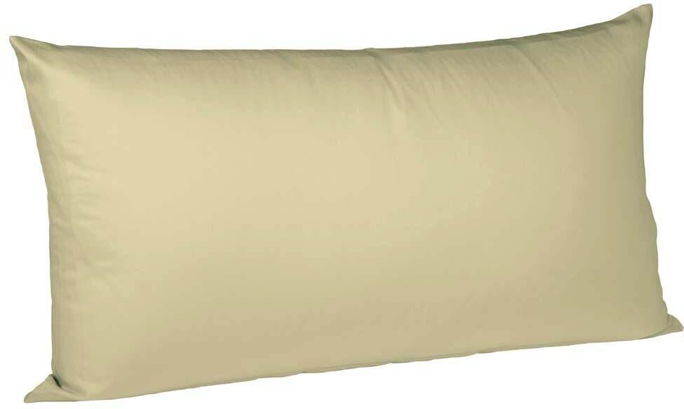 fleuresse Kissenbezug »Colours«, (2 St.), aus feinstem Mako-Satin beige  2x 80x40 cm