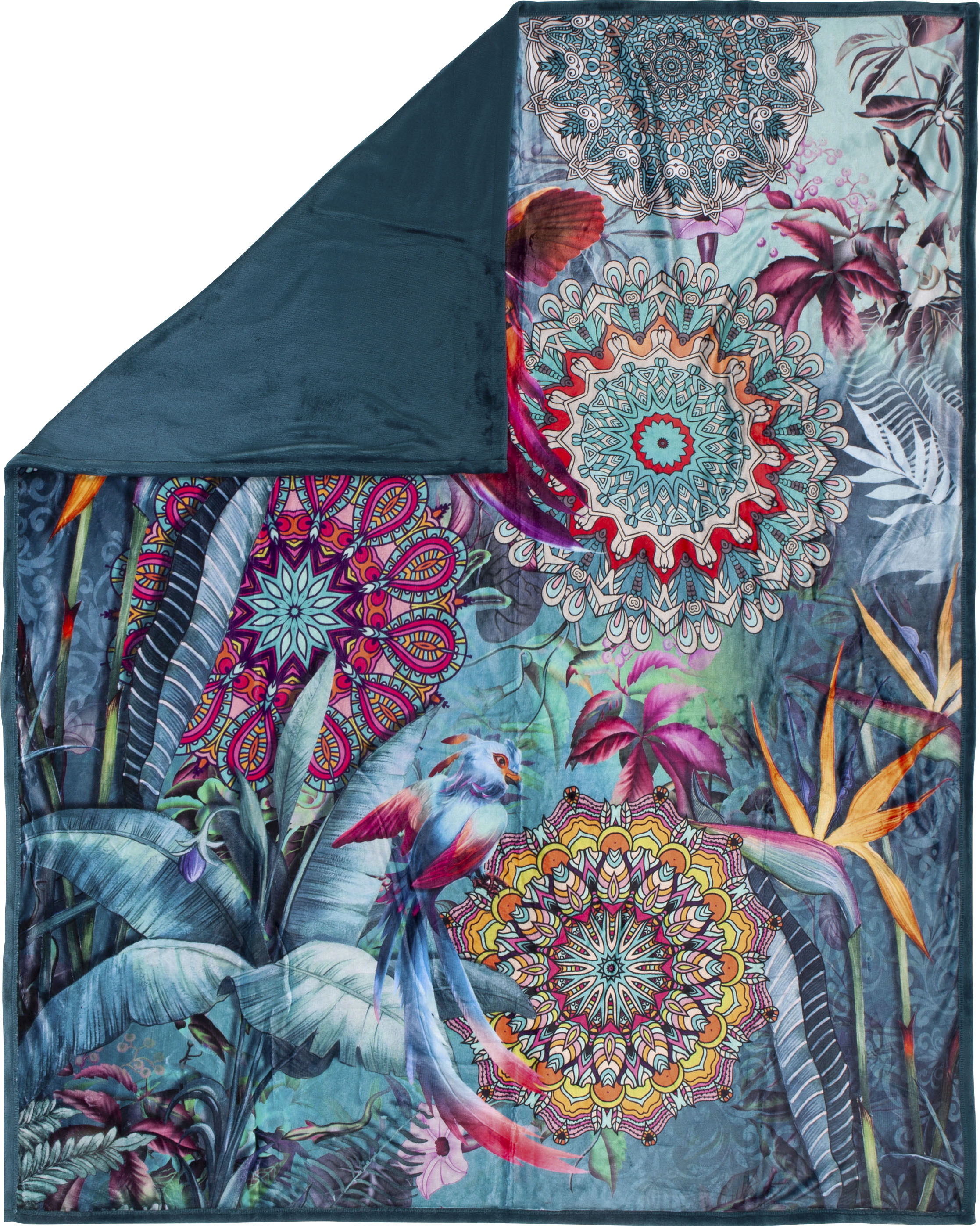 hip Plaid »Lovise«, mit Mandala und Vögeln   130x160 cm