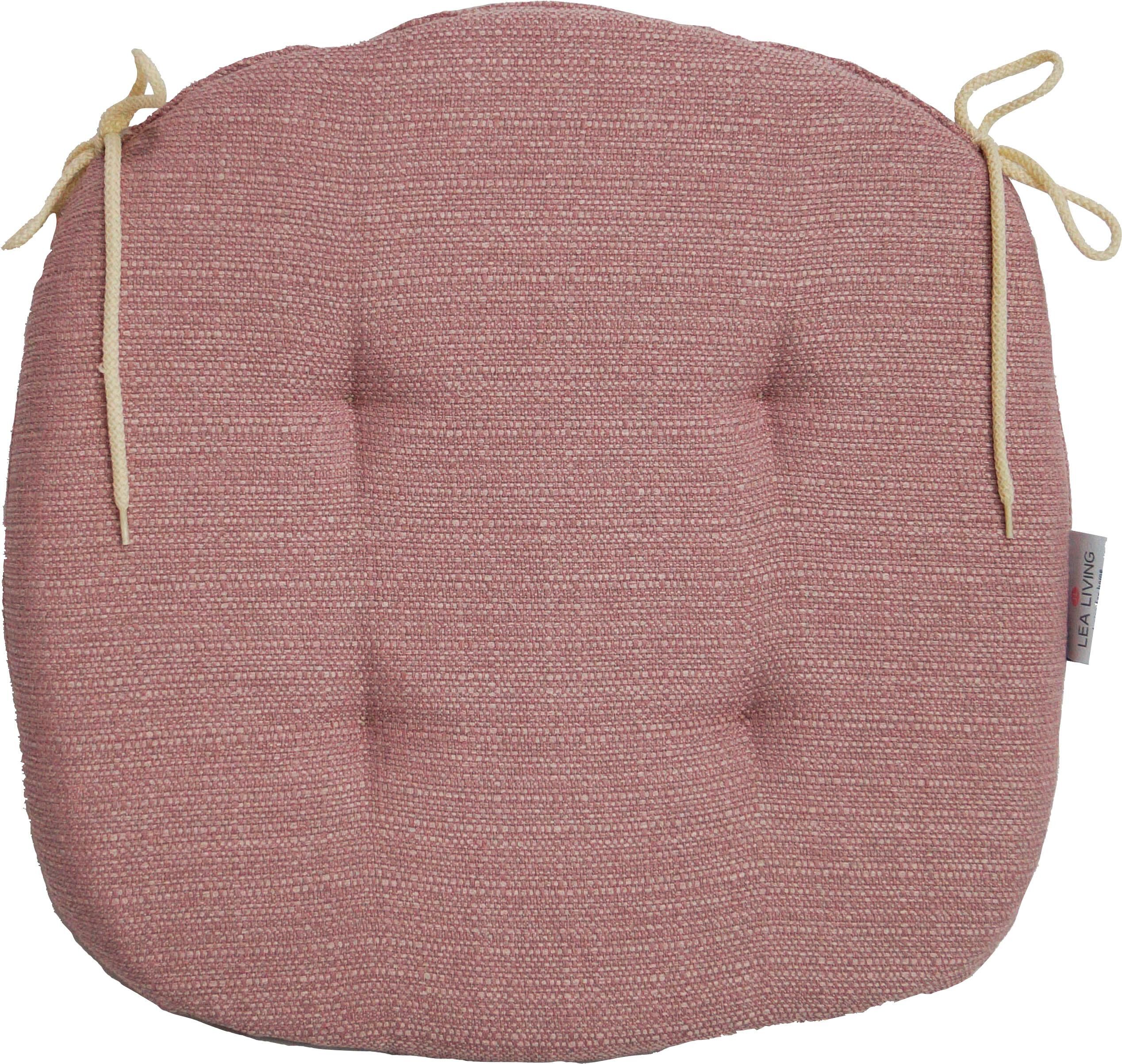 Dohle&Menk Sitzkissen »Portland«, (1 St.), in Struktur-Optik rosa  1x 39x41 cm