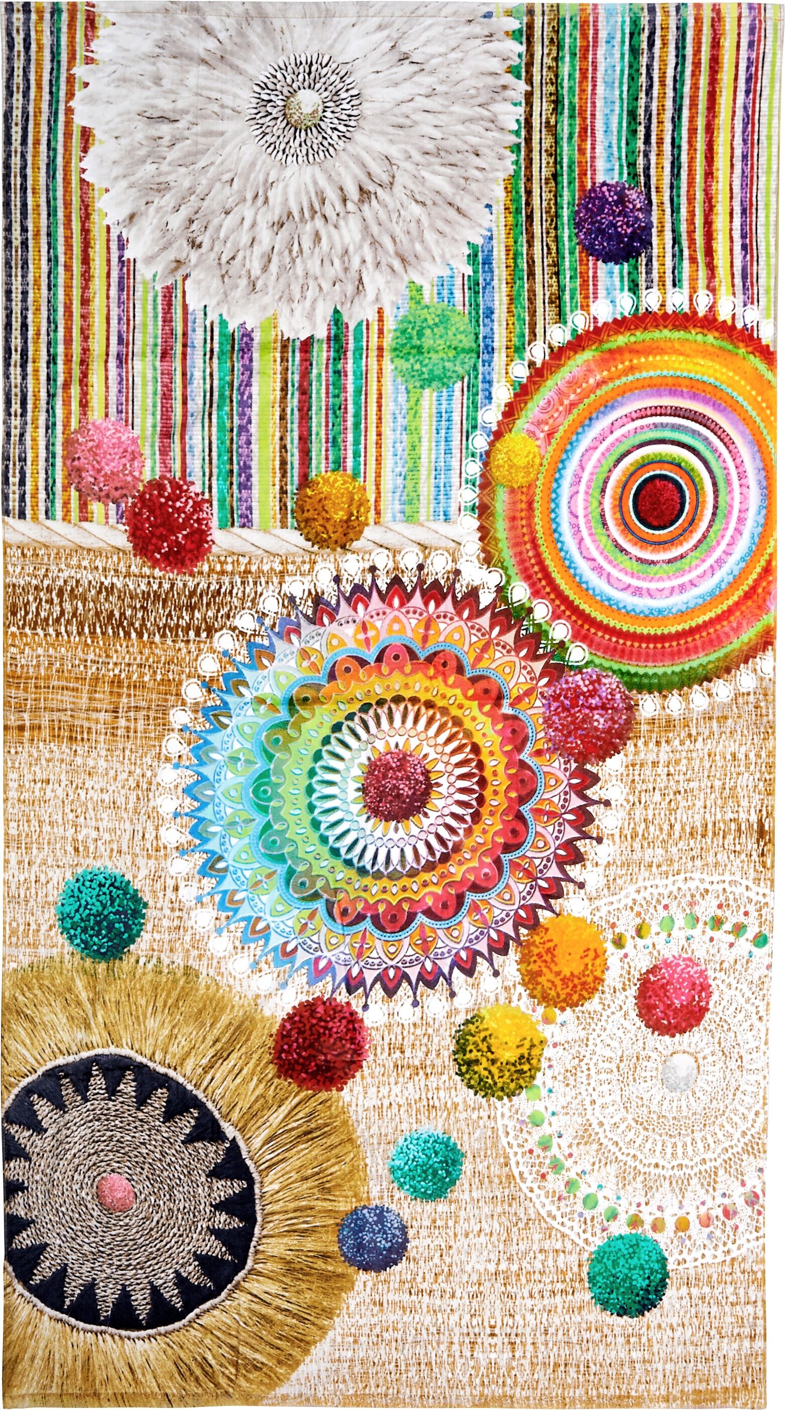 hip Strandtuch »Inessa«, (1 St.), mit Mandalas bunt