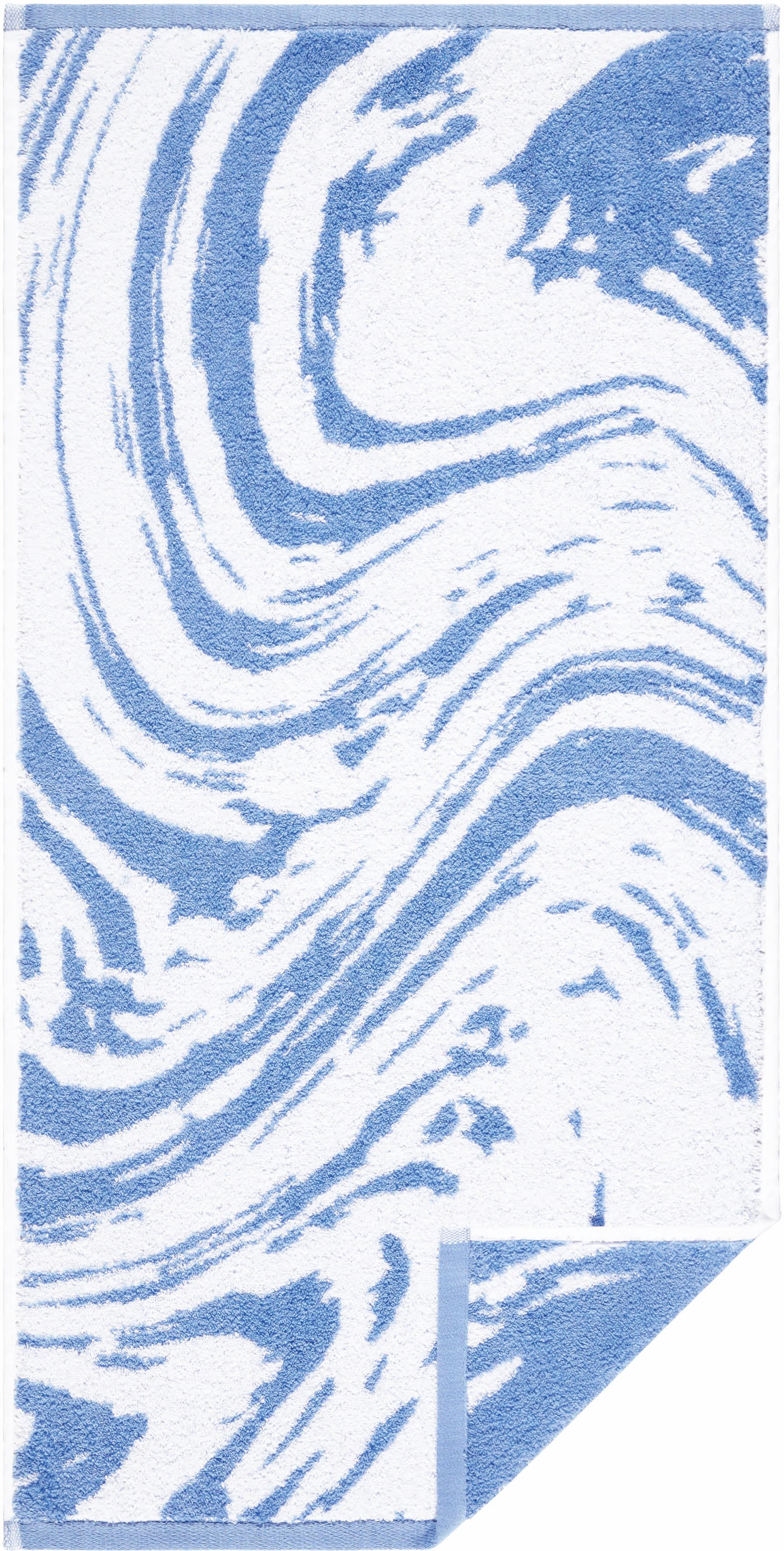 Egeria Handtuch »Marble«, (2 St.), mit Muster blau Größe 2x 50x100 cm