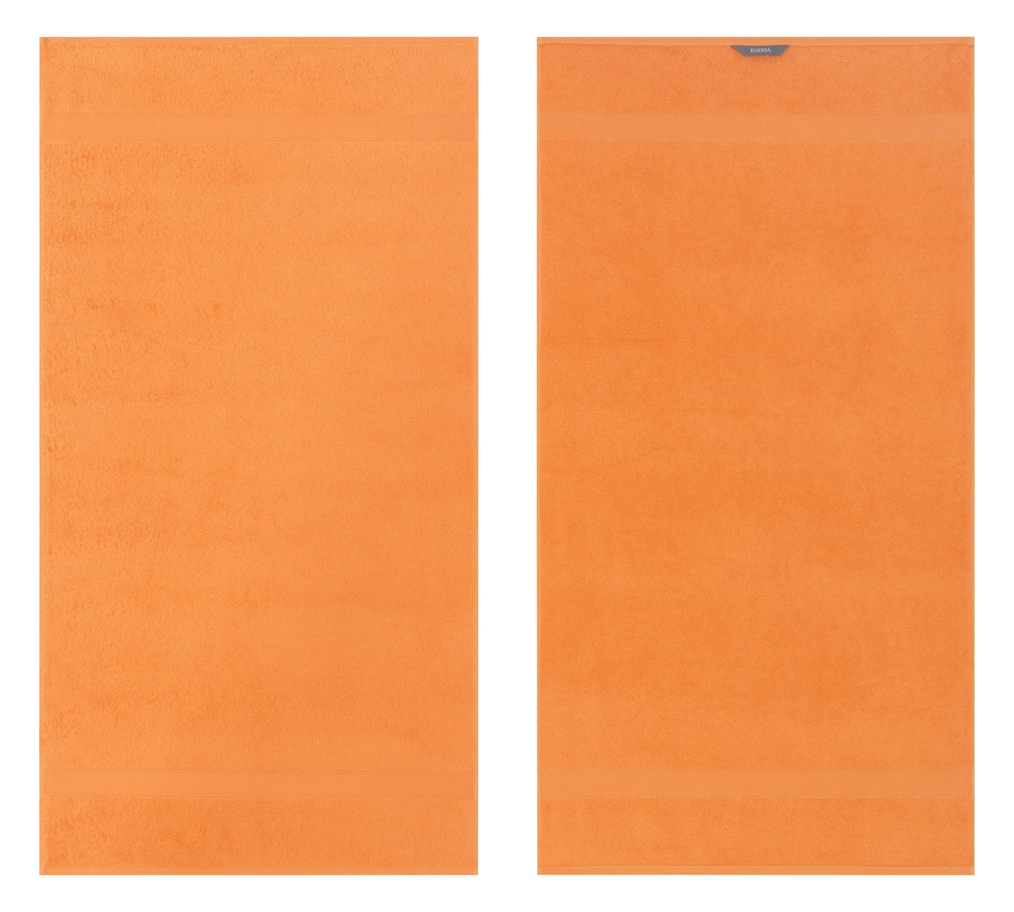 Egeria Handtücher »Diamant«, (2 St.), in Uni gehalten orange Größe 2x 50x100 cm