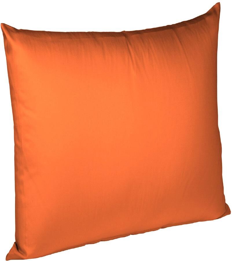 fleuresse Kissenbezug »Colours«, (2 St.), aus feinstem Mako-Satin orange Größe 2x 80x80 cm