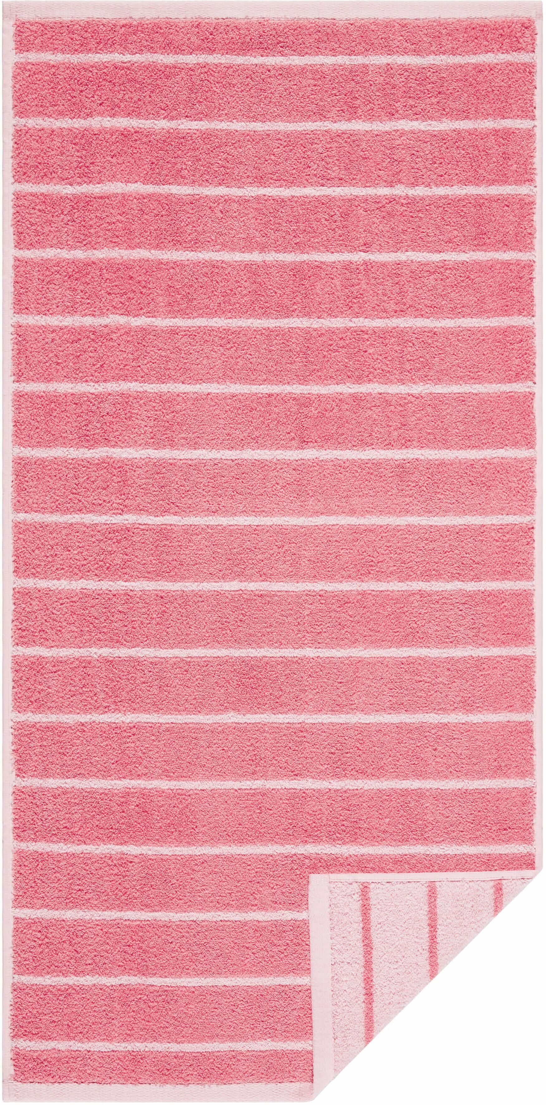 Egeria Handtuch »Line«, (2 St.), im Streifendesign soft pink Größe 2x 50x100 cm