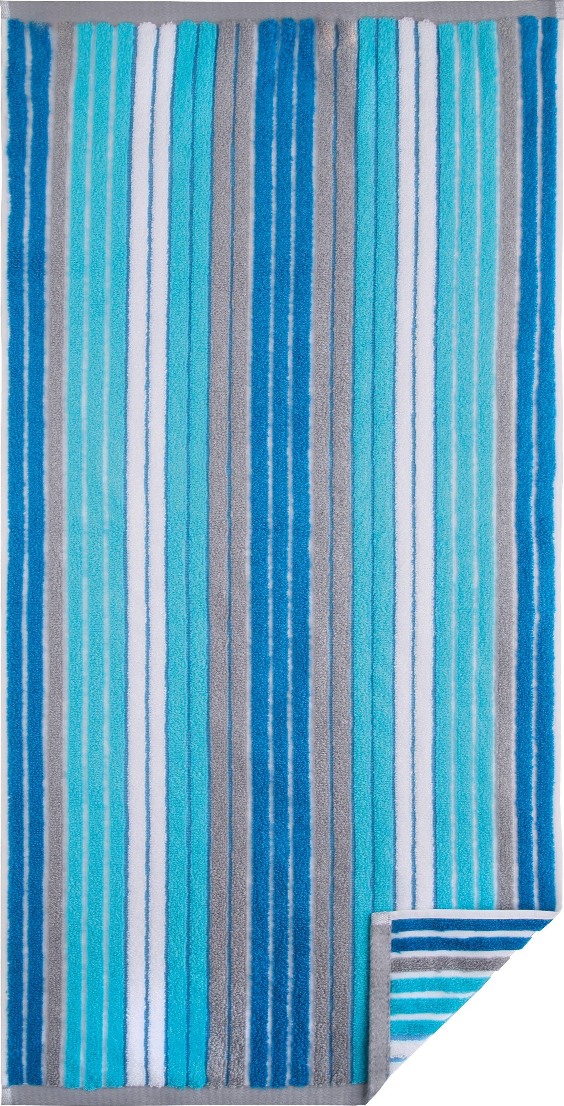 Egeria Badetuch »Jan«, (1 St.), mit mehrfarbigen Streifen blau Größe 1x 70x140 cm
