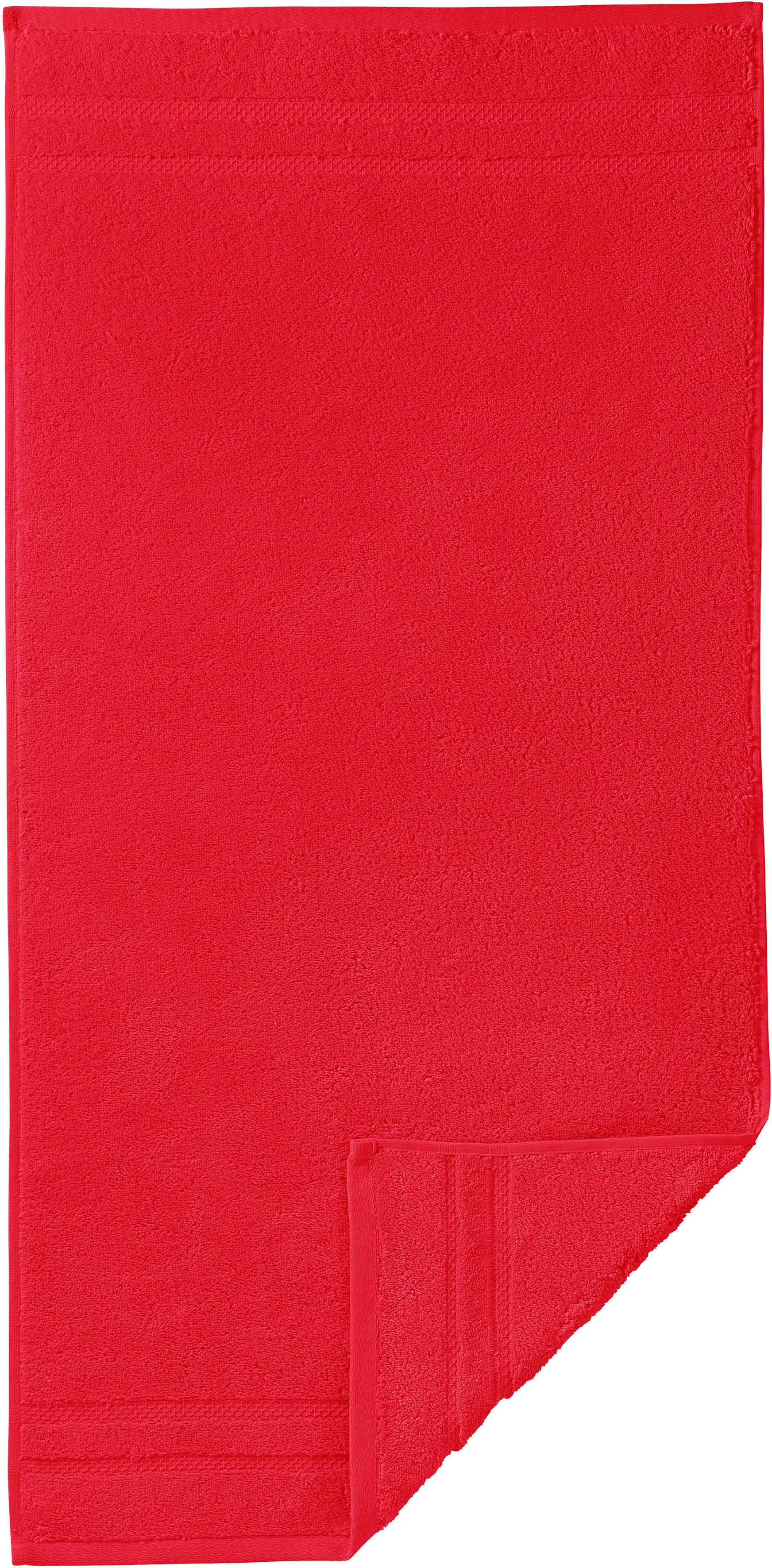 Egeria Badetuch »Micro Touch«, (1 St.), mit Bordüre rot Größe 1x 70x140 cm