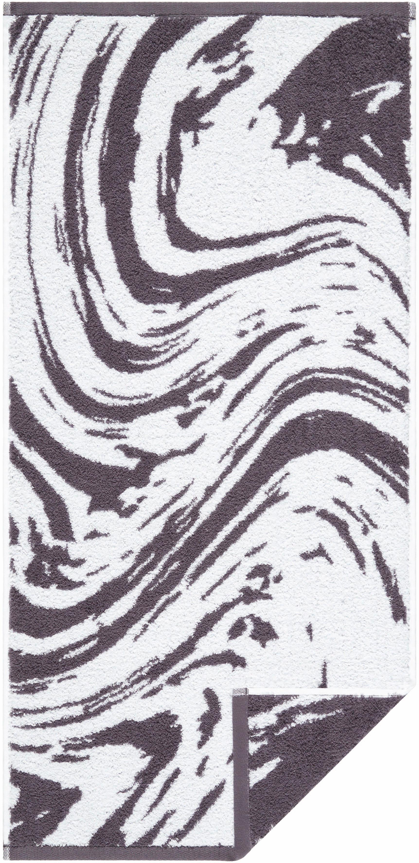 Egeria Handtuch »Marble«, (2 St.), mit Muster grau Größe 2x 50x100 cm