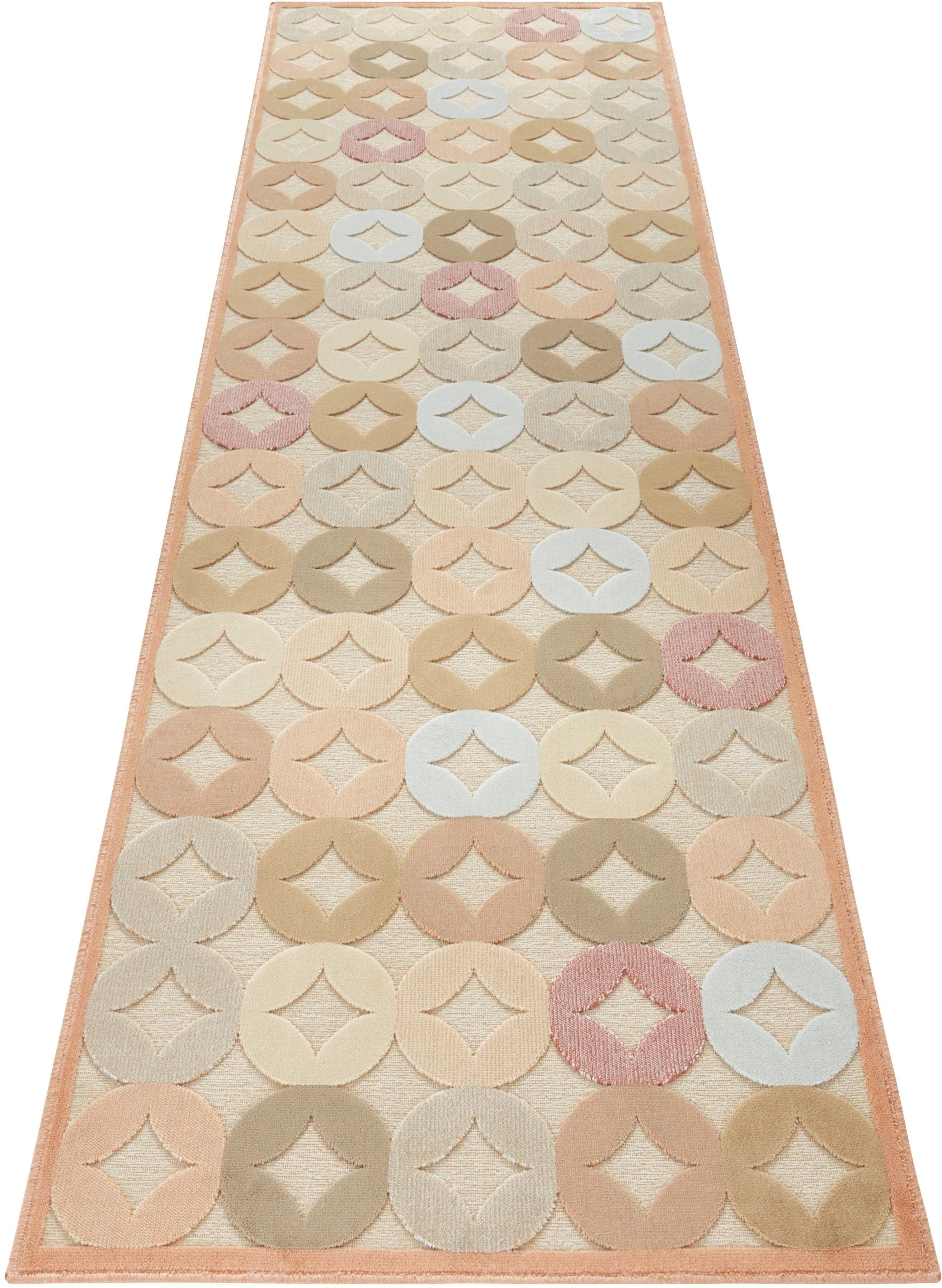 ELLE DECORATION Läufer »Chiers«, rechteckig, 8 mm Höhe, Kurzflor, weicher... bunt Größe 80x250 cm