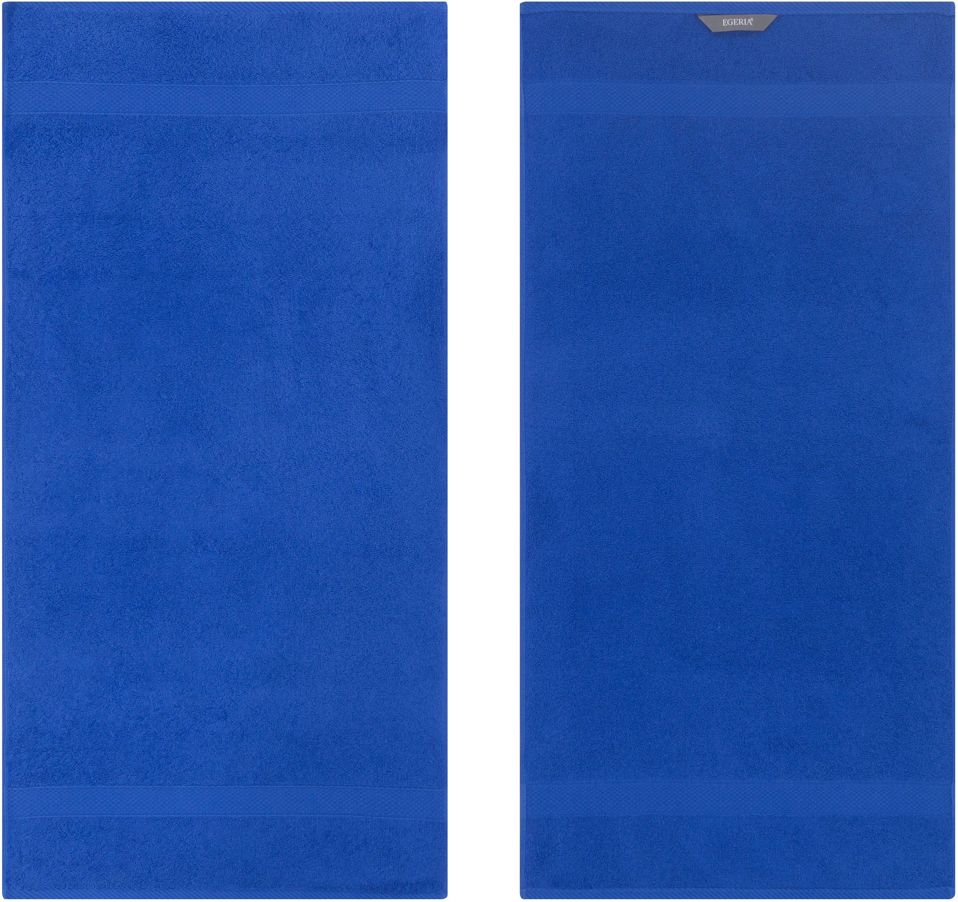 Egeria Handtücher »Diamant«, (2 St.), in Uni gehalten blau Größe 2x 50x100 cm