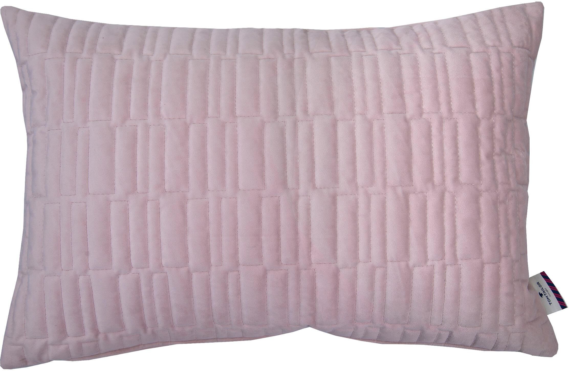 TOM TAILOR Kissenhülle »QUILTED VELVET«, (1 St.) rosa Größe 1x 60x40 cm