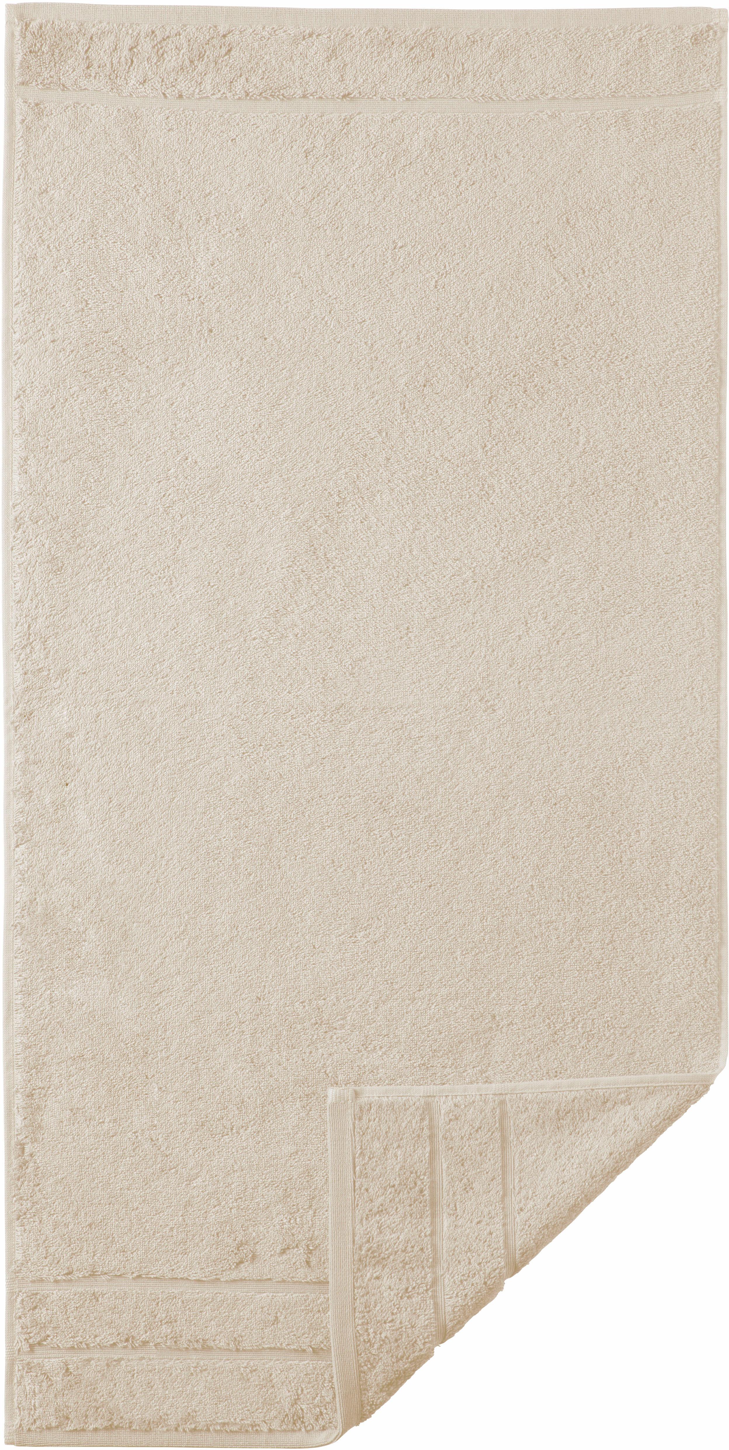 Egeria Handtücher »Prestige«, (2 St.), in Uni mit Bordüre beige Größe 2x 50x100 cm