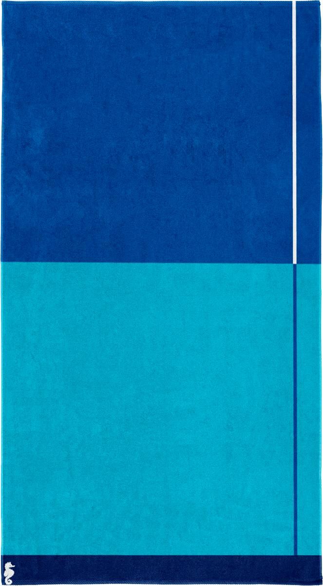 Seahorse Strandtuch »Block«, (1 St.), in harmonischen Farben blau Größe 1x 100x180 cm